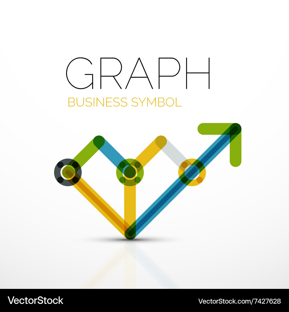 Abstract logo idea linear chart or graph Vector Image