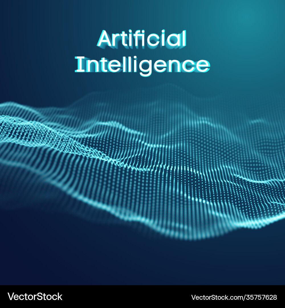 Artificial intelligence communication network Artificial intelligence communication network vector image
