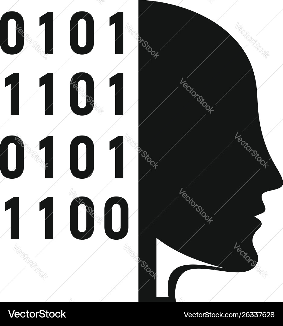 Artificial intelligence icon simple style Artificial intelligence icon simple style vector image