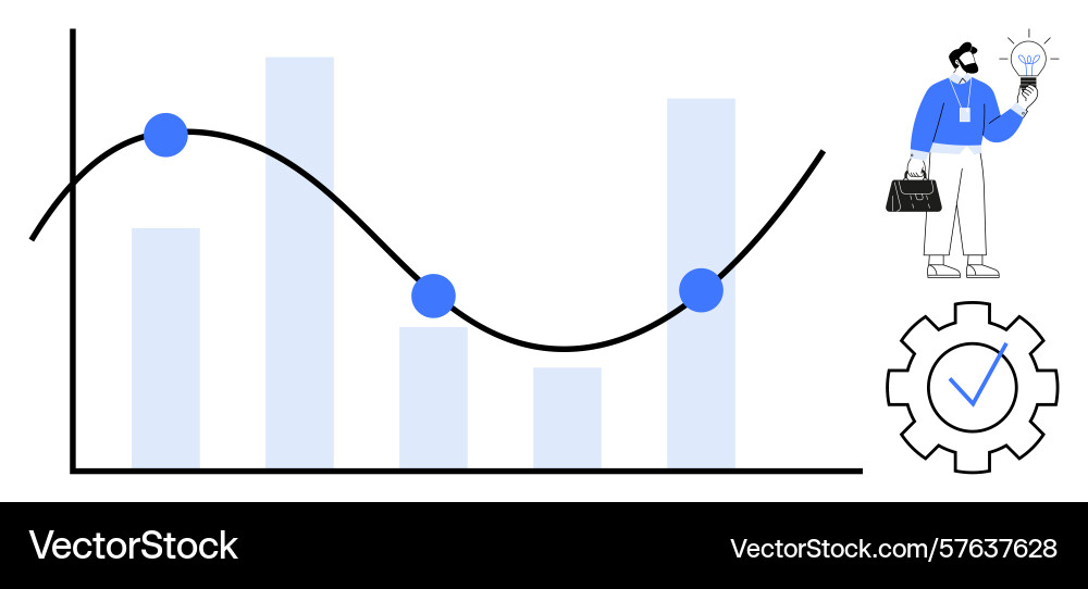 Data analysis with chart and technology concept Data analysis with chart and technology concept vector image
