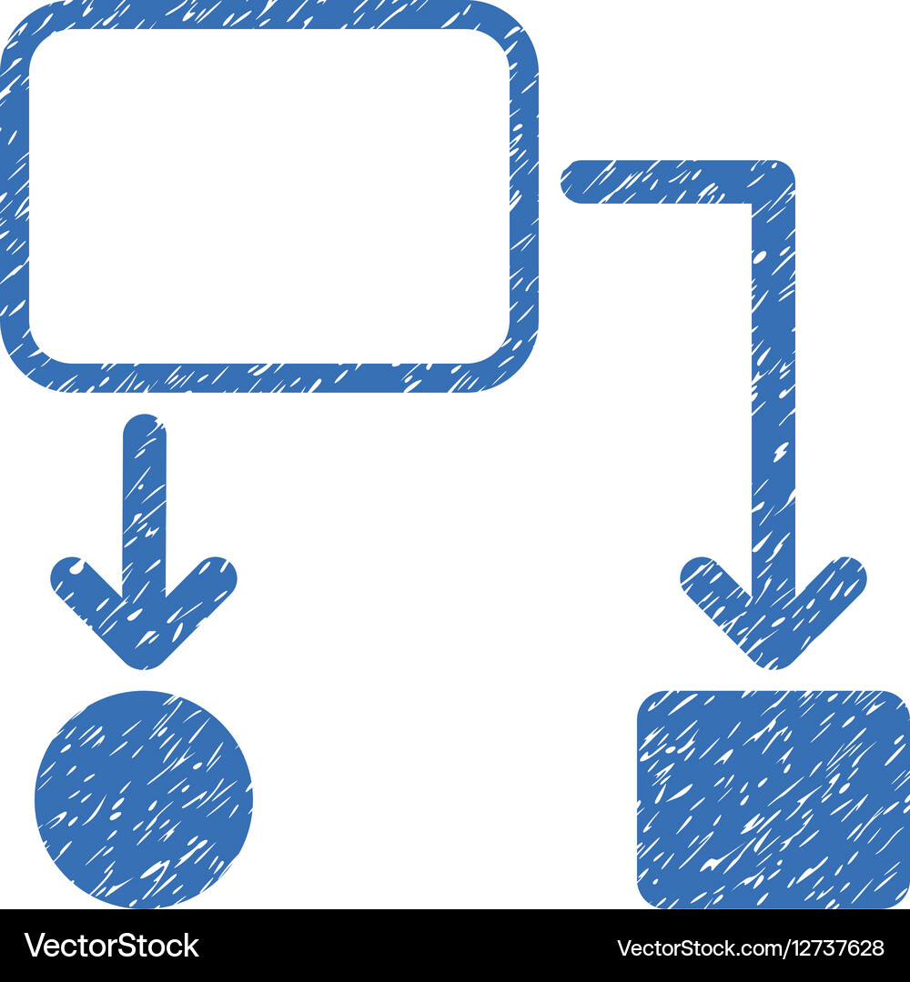 Flowchart scheme grainy texture icon Vector Image