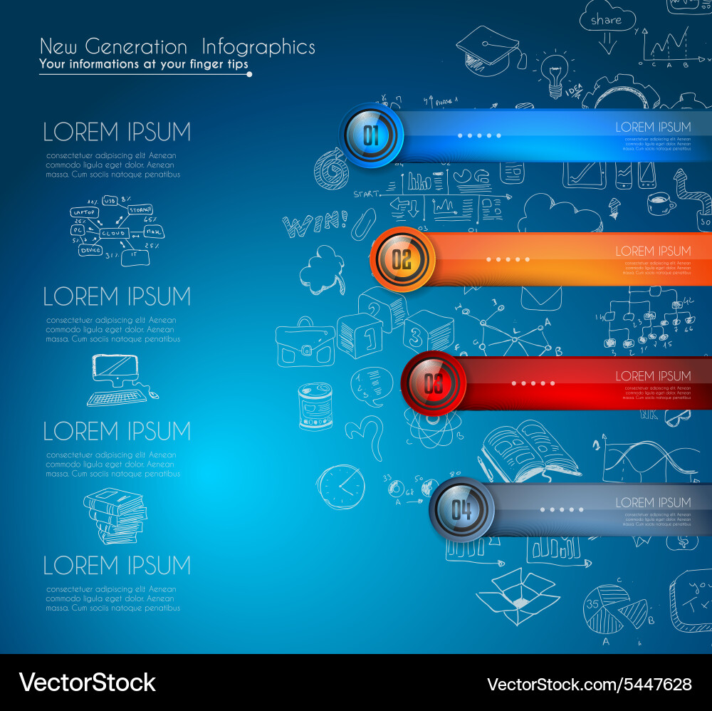Infographic template for modern data visualization vector image