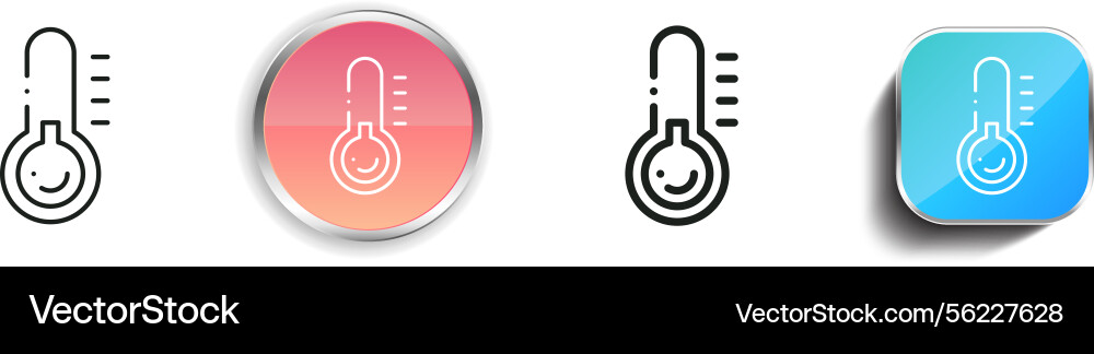 Low temperature icon thin linear regular vector image
