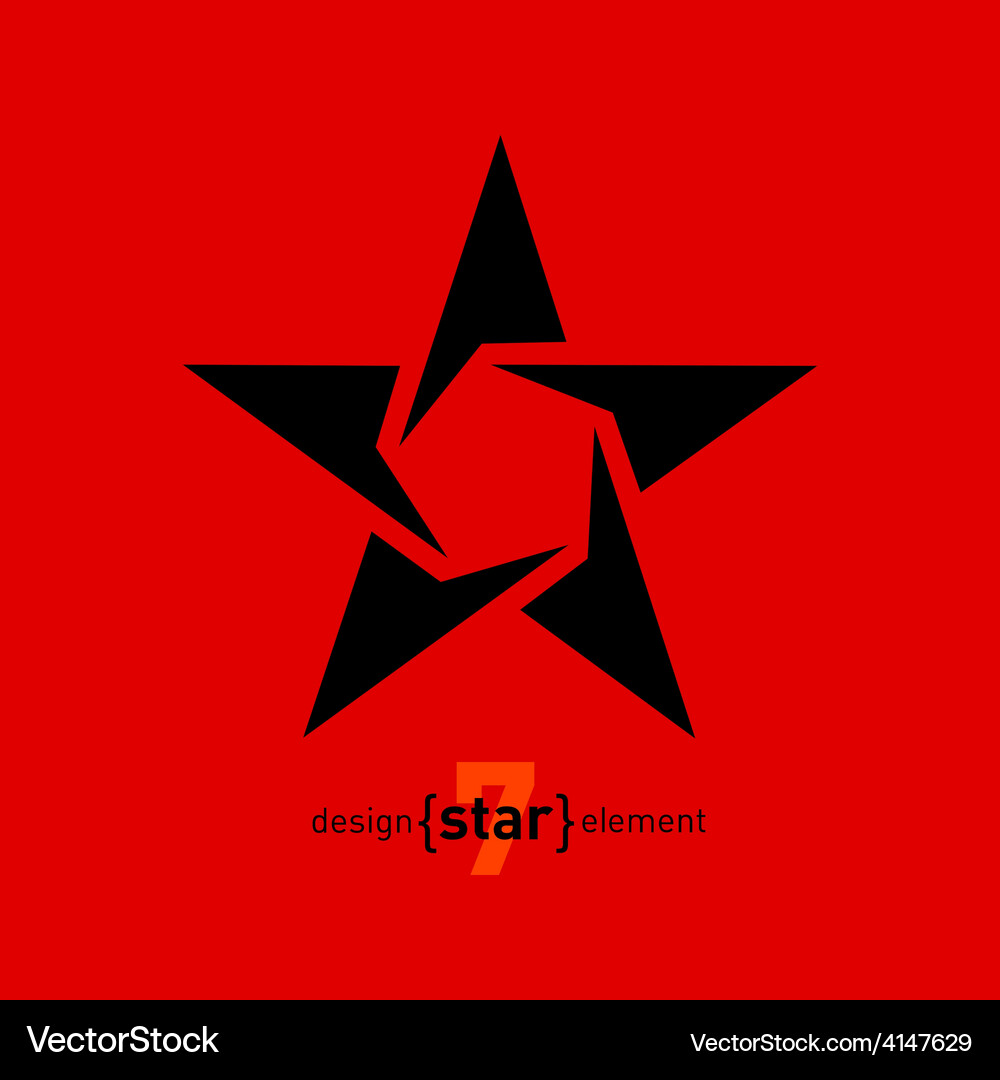 Abstract design element star Vector Image