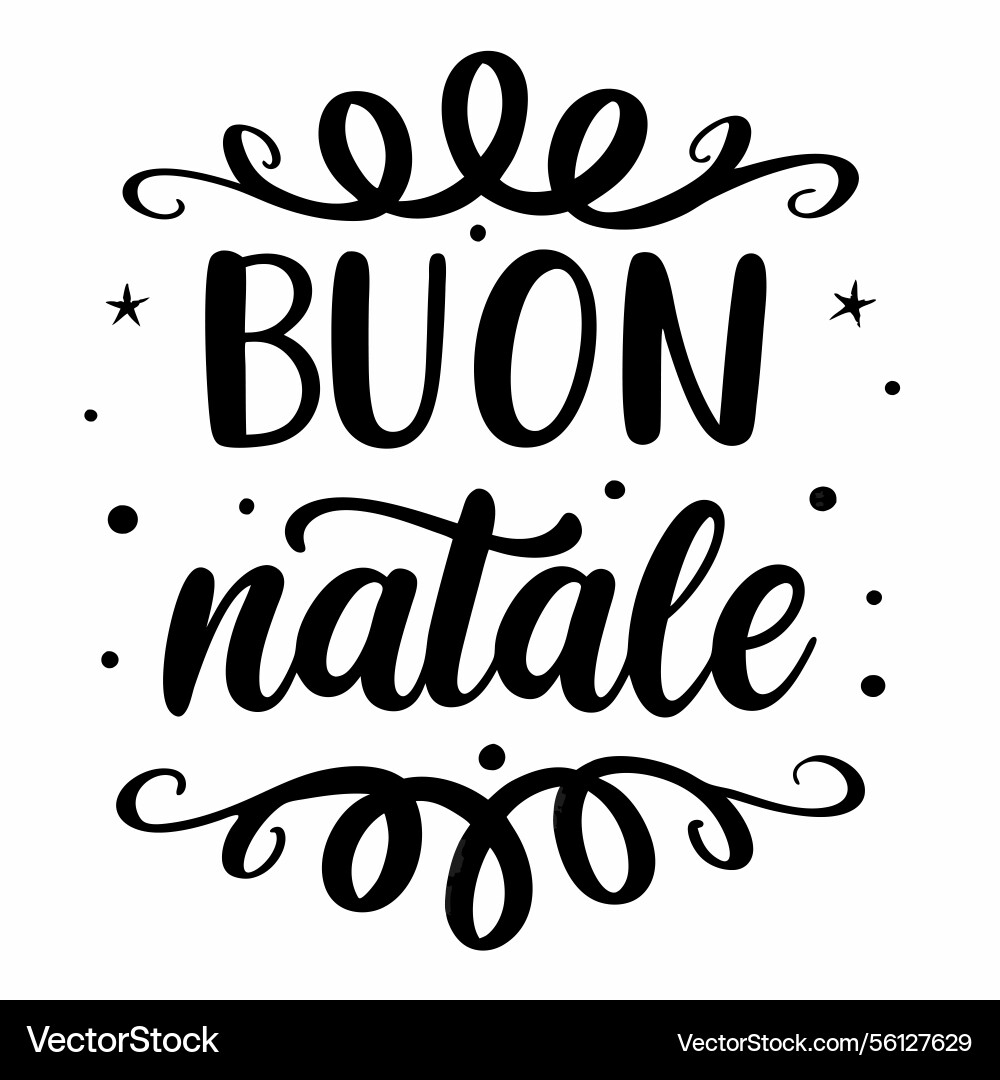 Buon natale italian christmas wishes holiday Vector Image