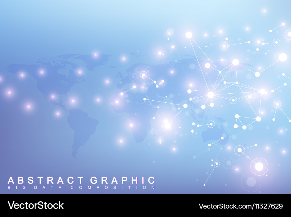 Complex Data Network Abstract Vector Image