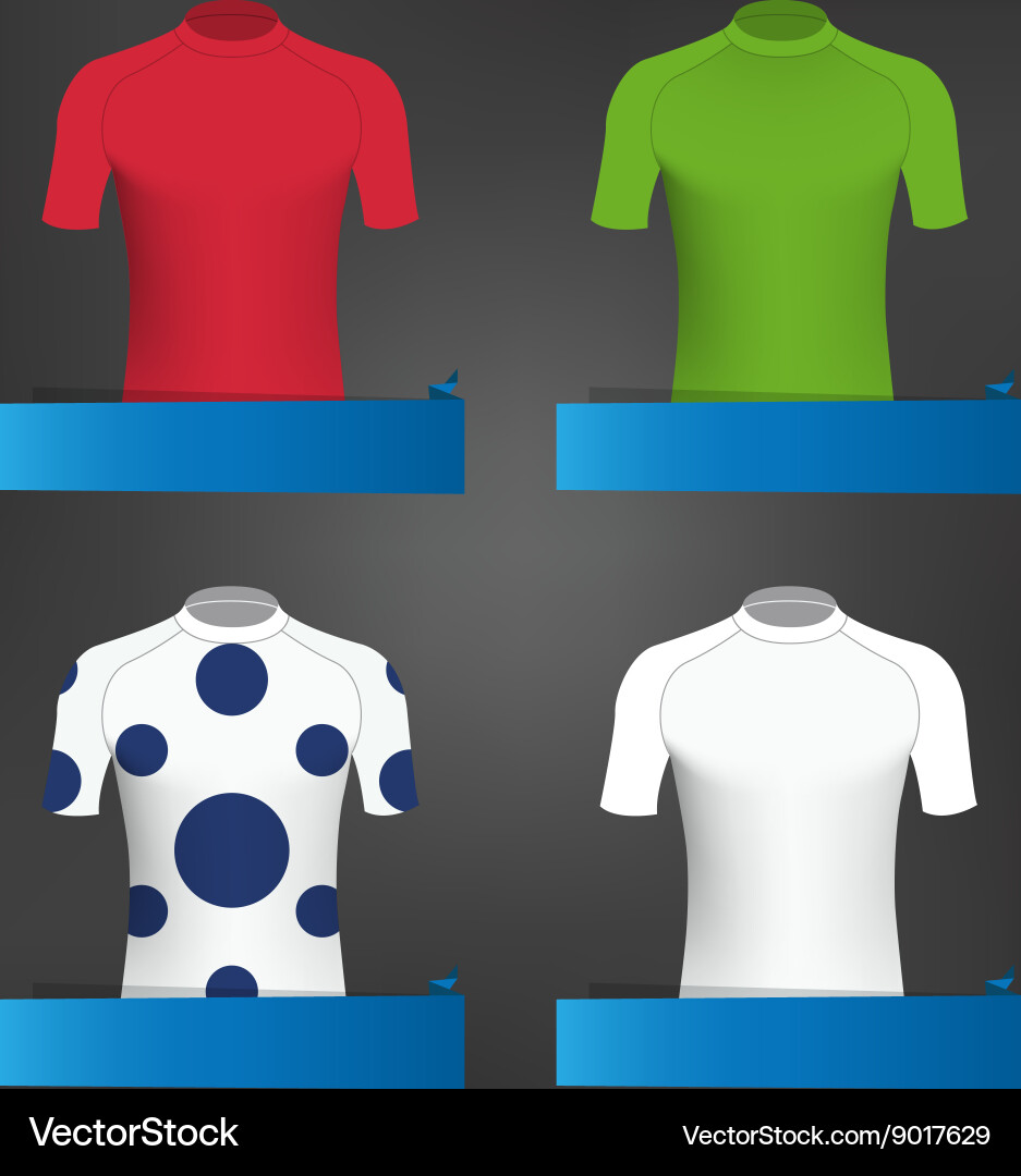 Cycling jerseys Vector Image