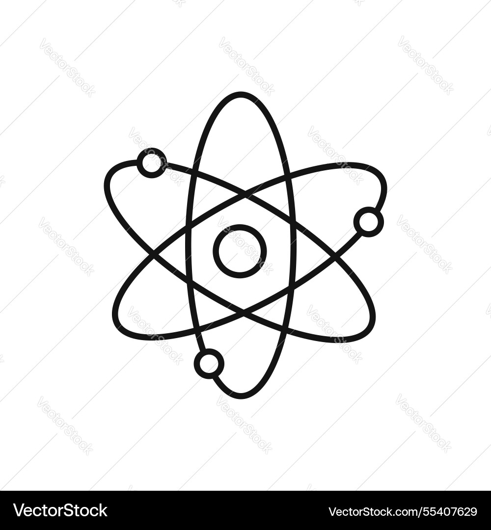 Physics icon simple thin line Physics icon simple thin line vector image
