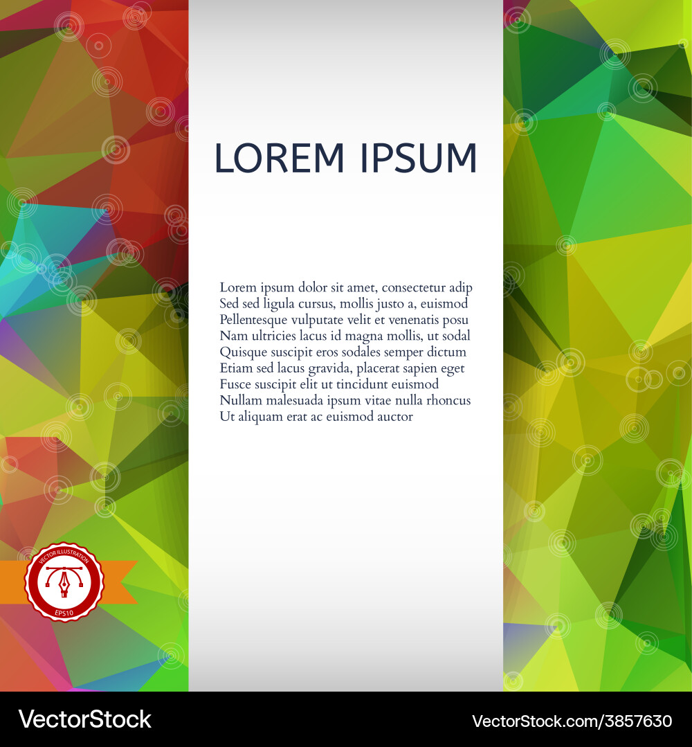Abstract colorful triangles background Vector Image