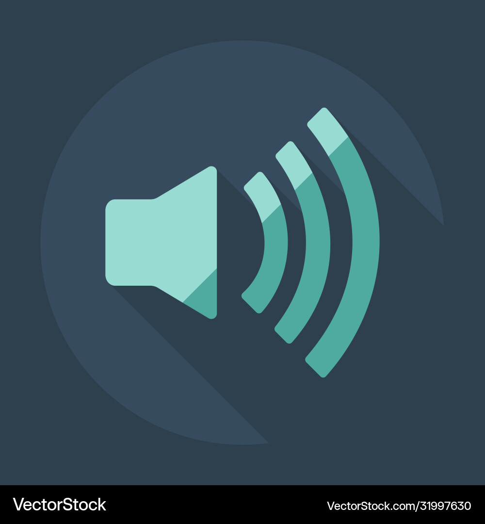 Flat modern design with shadow icon player Vector Image
