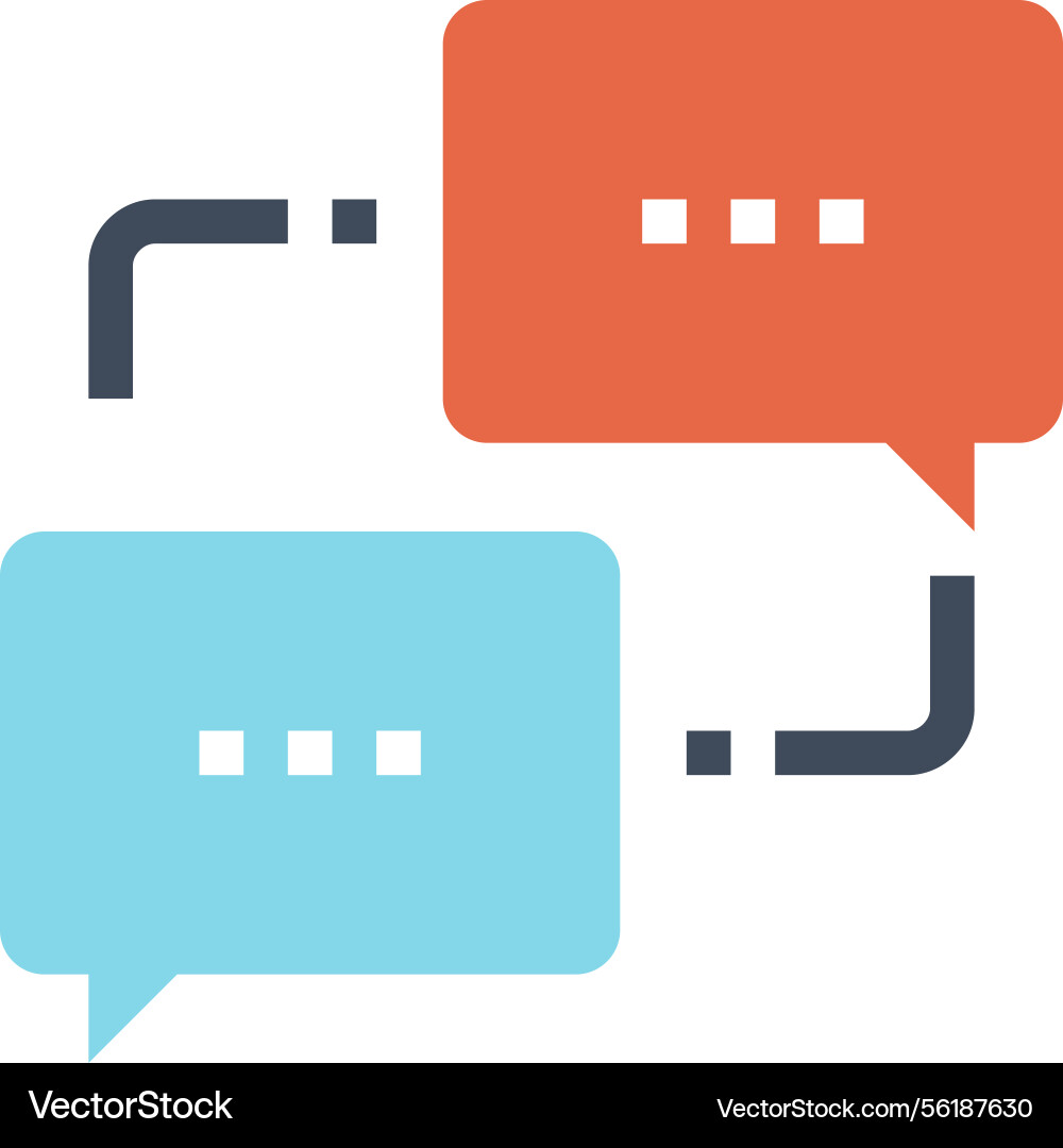 Message bubble flat web icon concept Message bubble flat web icon concept vector image