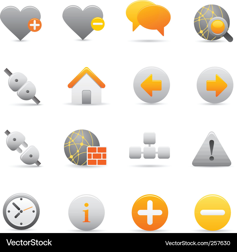 Modern Network Icons Vector Image
