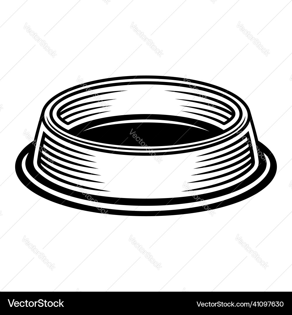 Pet bowl empty object or design element Pet bowl empty object or design element vector image