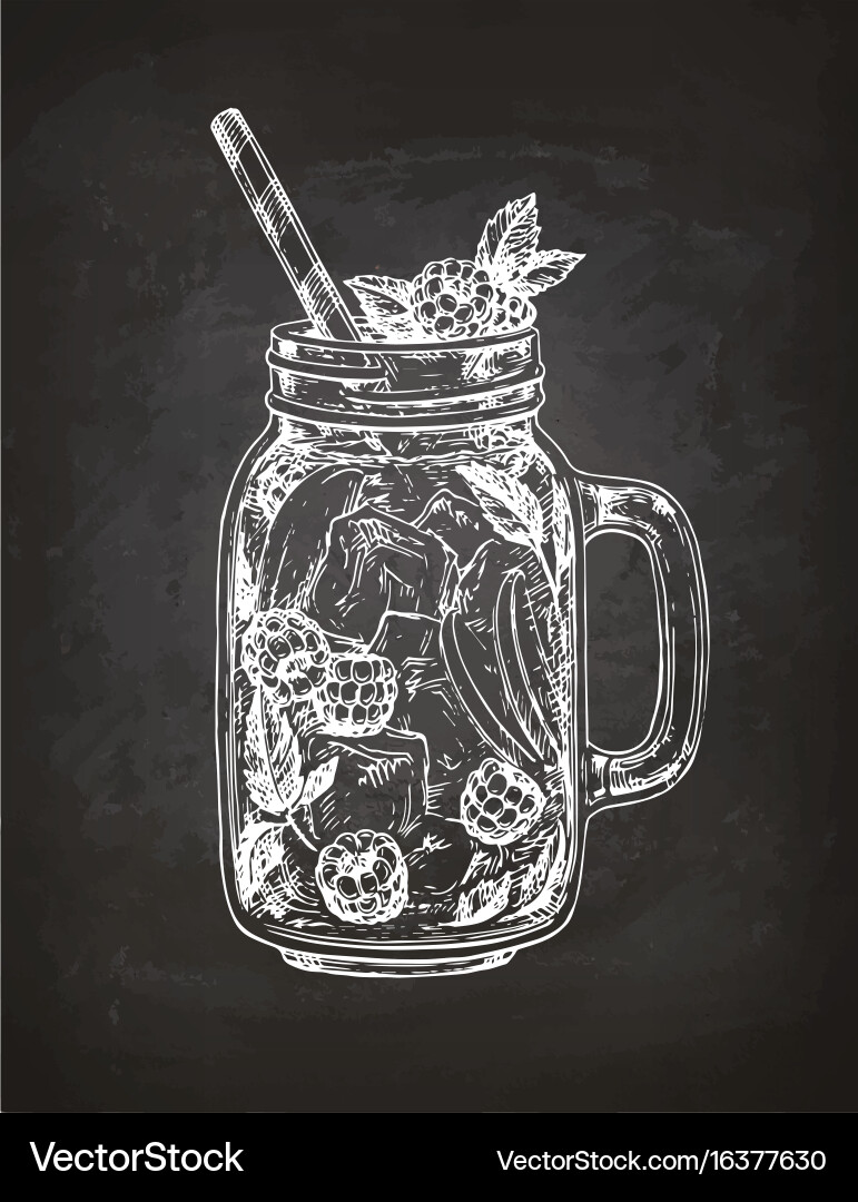 Raspberry Lemonade Sketch vector image