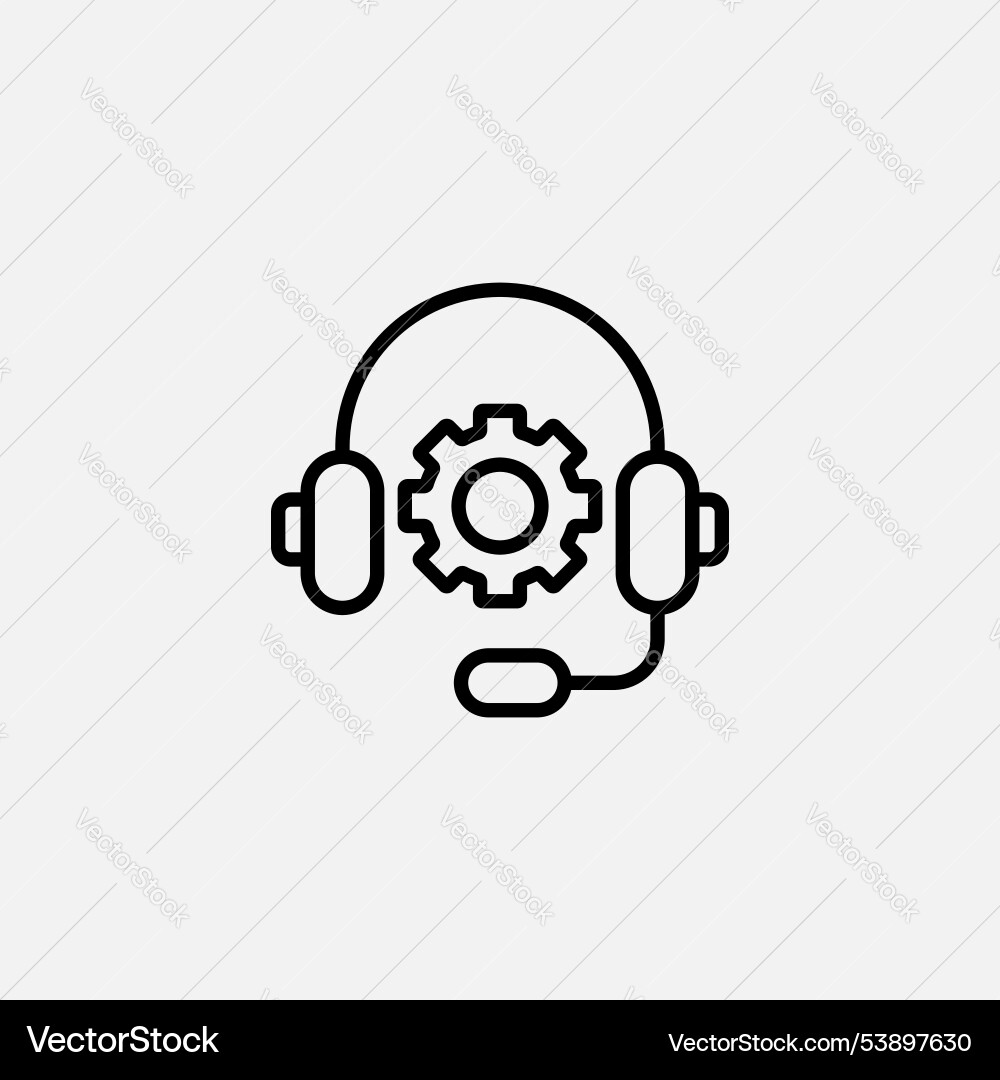 Technical support icon set Vector Image