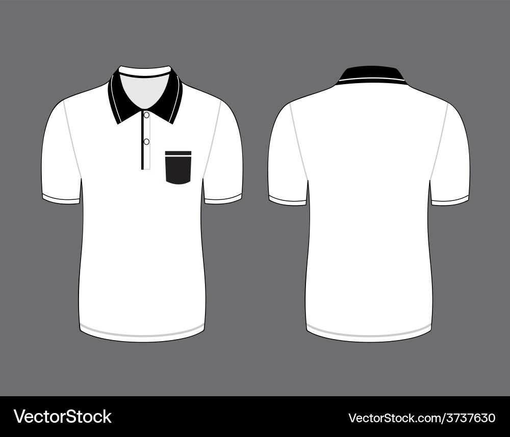White polo t shirt Vector Image