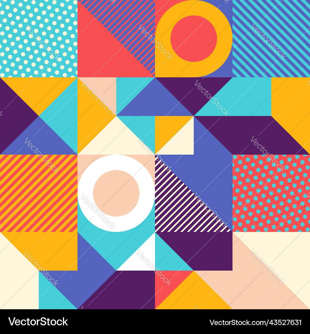 Abstract geometric pattern design in retro style Abstract geometric pattern design in retro style vector image