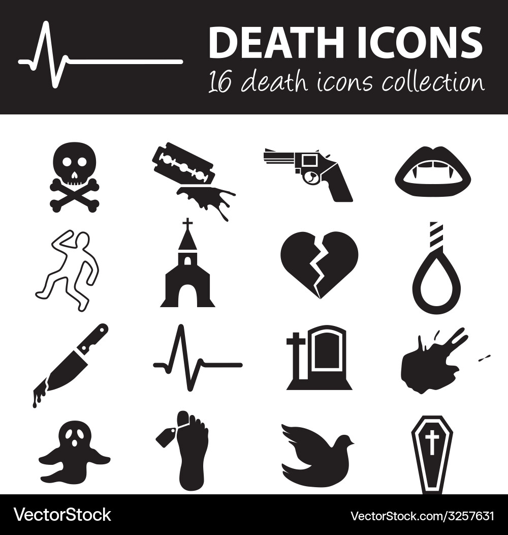 Death Icon Set Royalty Free Vector Image - VectorStock