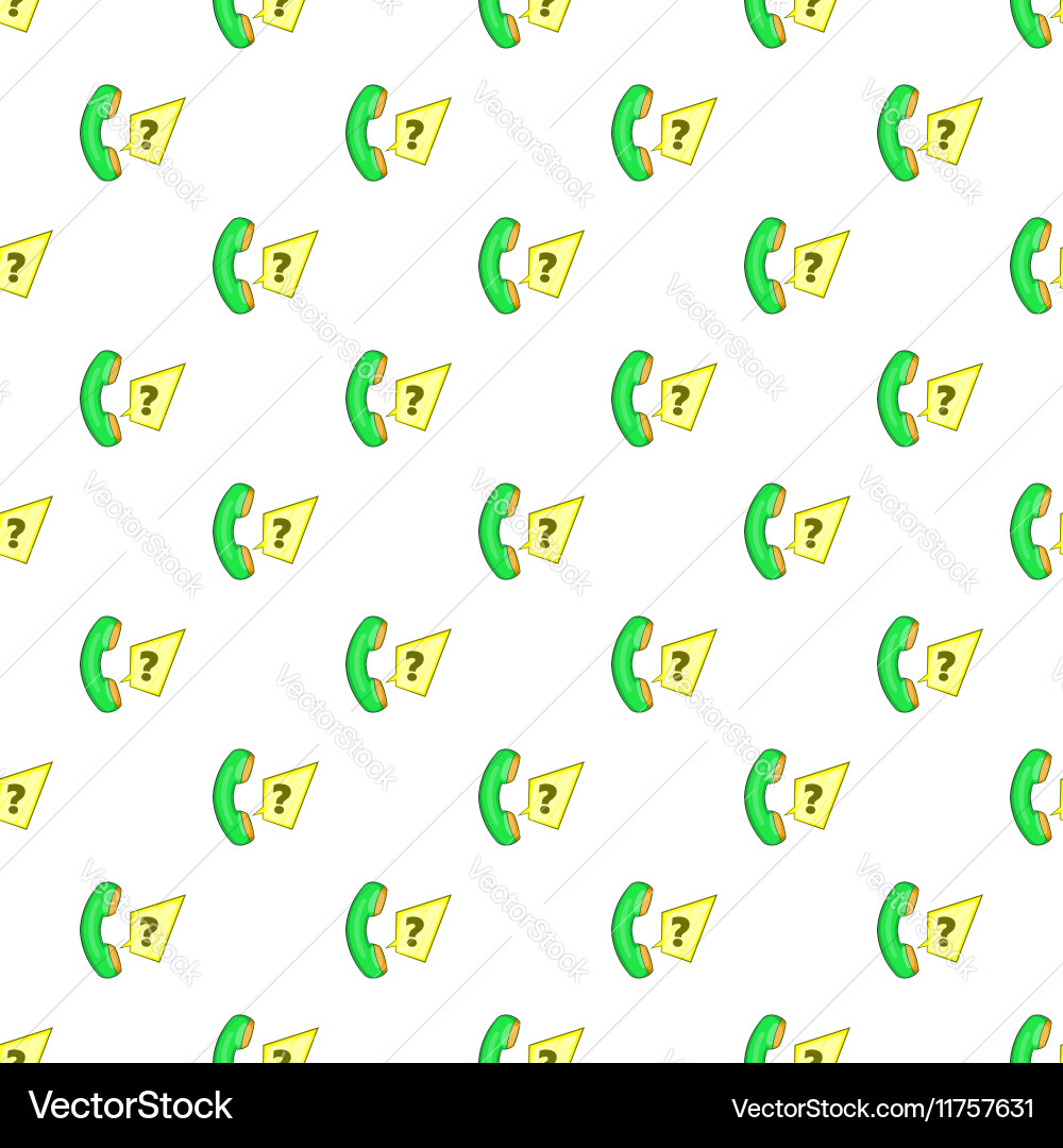 Handset with question sign pattern cartoon style vector image