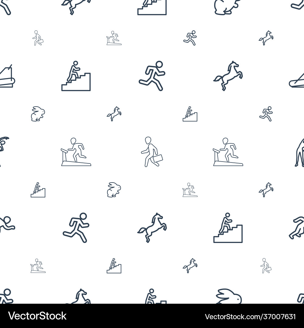 Running icons pattern seamless white background Running icons pattern seamless white background vector image