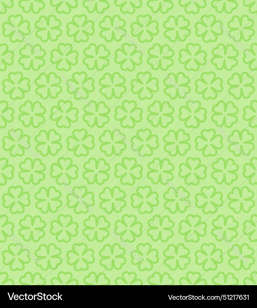 Shamrock pattern seamless clover background Shamrock pattern seamless clover background Vector Image