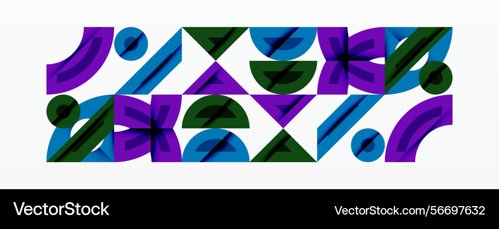 Abstract geometric pattern repeating shapes vector image