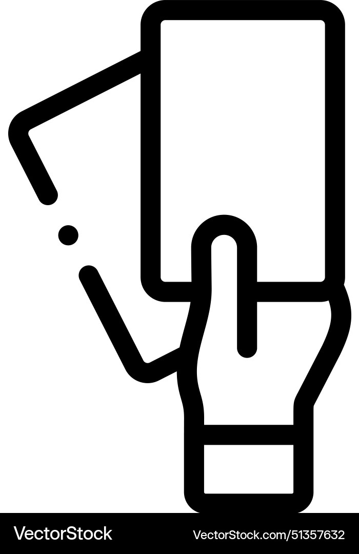 Amonestation icon thin linear style design Vector Image