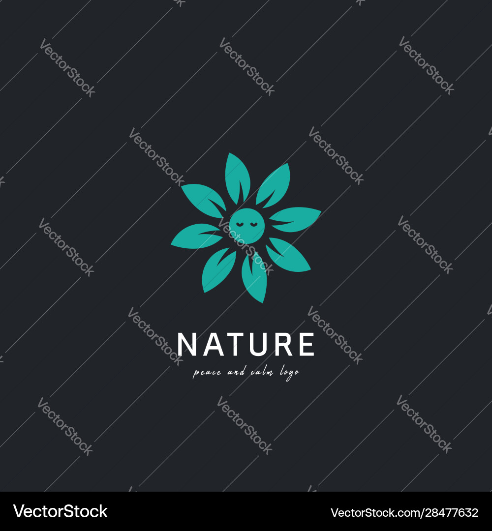 Beruhigen und Frieden Natur Pflanze Blumen-Logo-Ikone Beruhigen und Frieden Natur Pflanze Blumen-Logo-Ikone vektorbild
