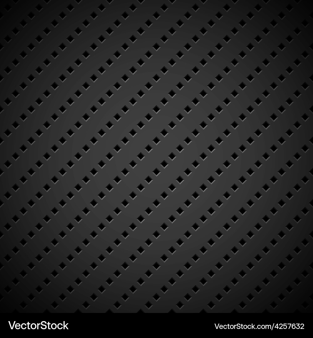 Black background with perforated pattern vector image