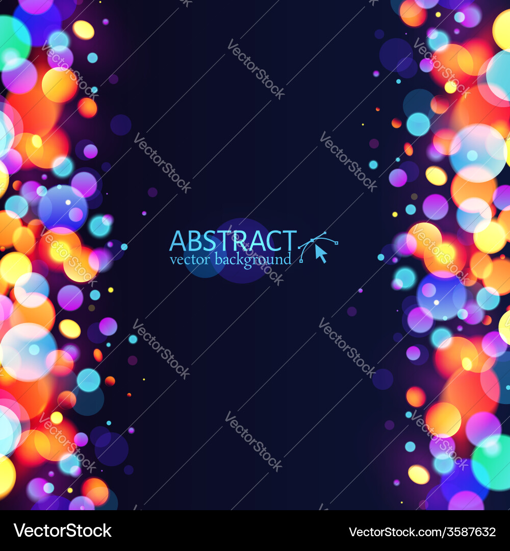 Bright colorful bokeh light effect abstract vector image