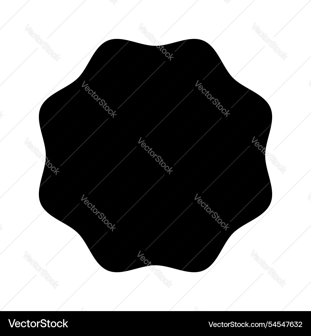 Circle shape with wavy edges round geometric form Vector Image