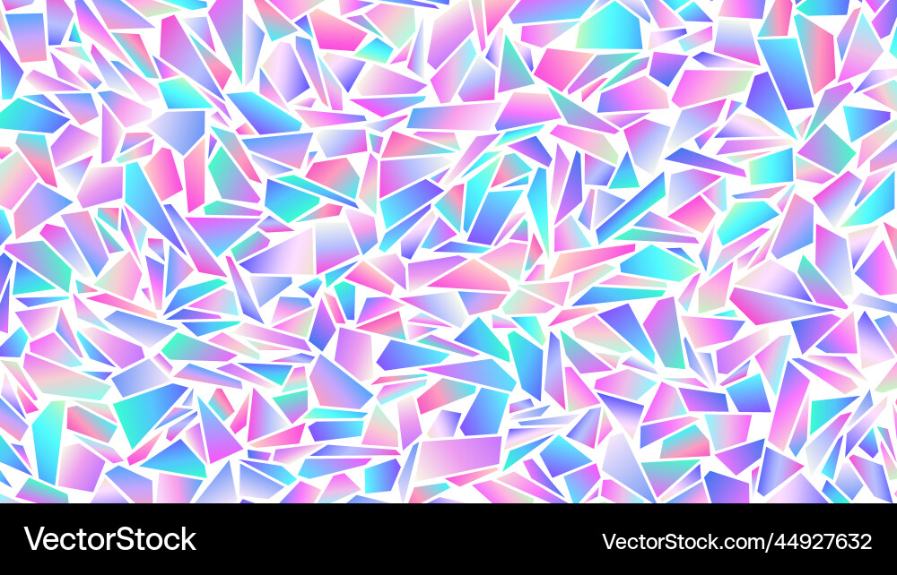 Iridescent Holographic Triangle Pattern vector image