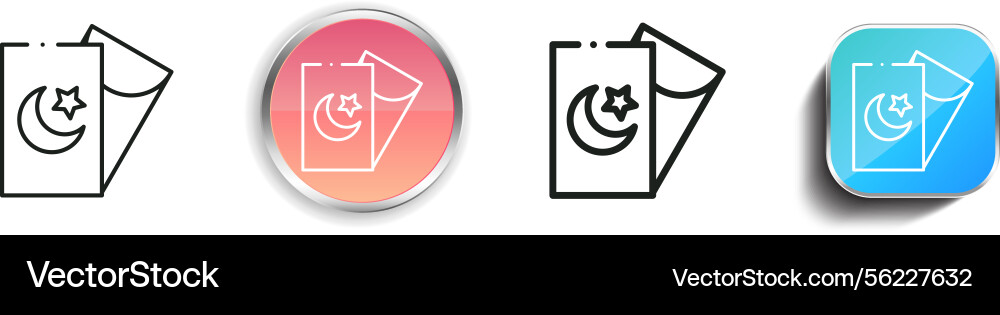 Lucky icon thin linear regular and button style vector image