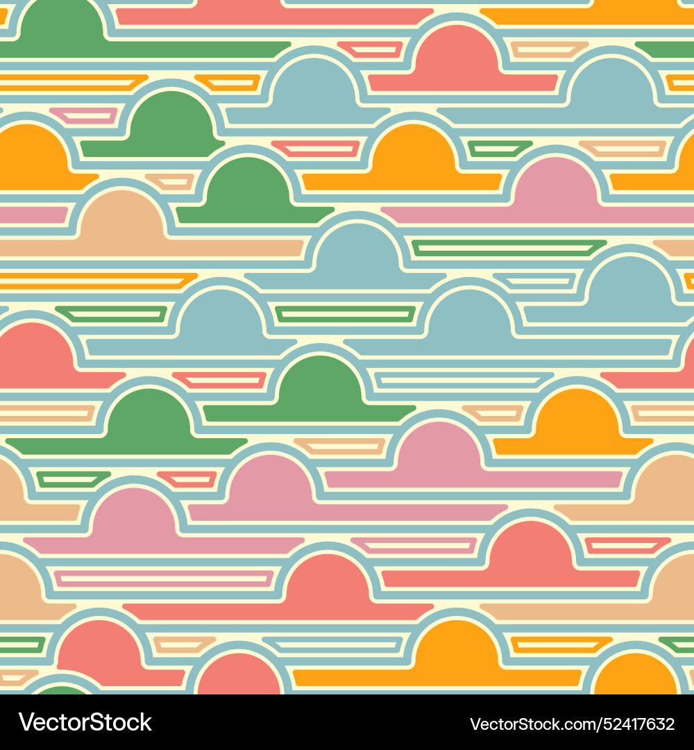 Seamless pattern of linear geometric shapes Seamless pattern of linear geometric shapes vector image