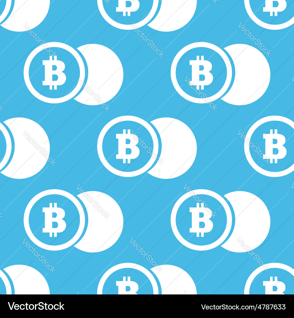 Bitcoin coin pattern vector image