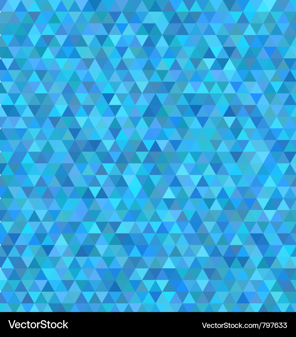 Blue Triangular Mosaic Pattern Vector Image