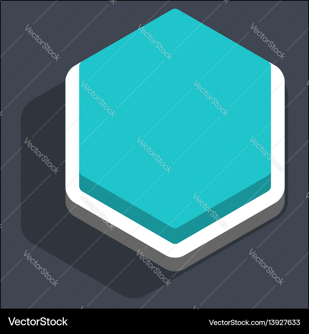 Flat blank hexagon web internet button Flat blank hexagon web internet button Vector Image