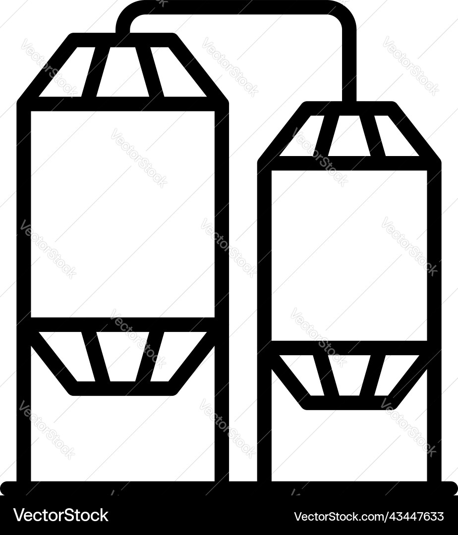 Milchtank-Ikone Umriss Kuh Rinder Milchtank-Ikone Umriss Kuh Rinder vektorbild