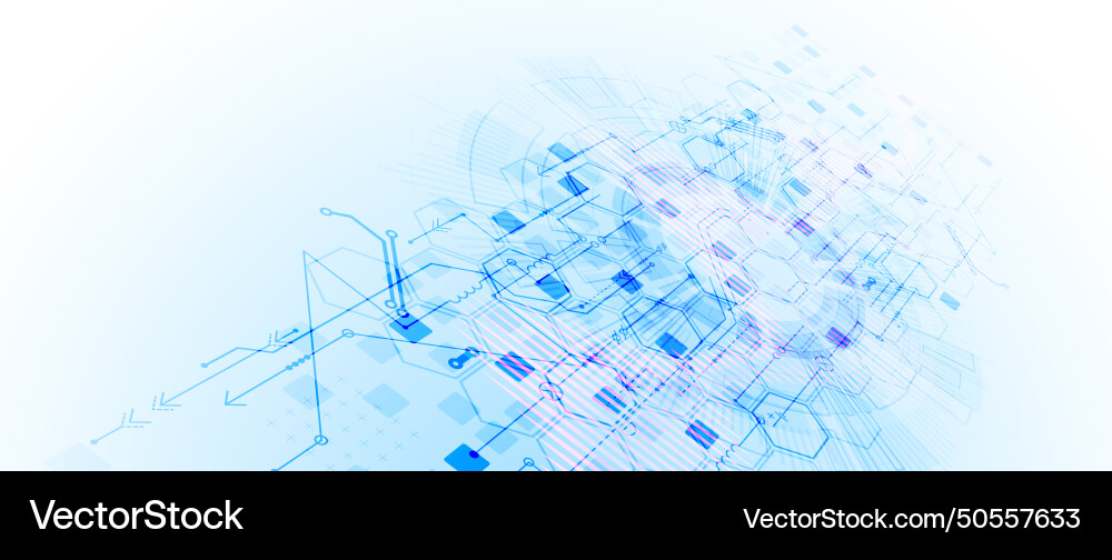 Scientific and technological concept with the use Vector Image