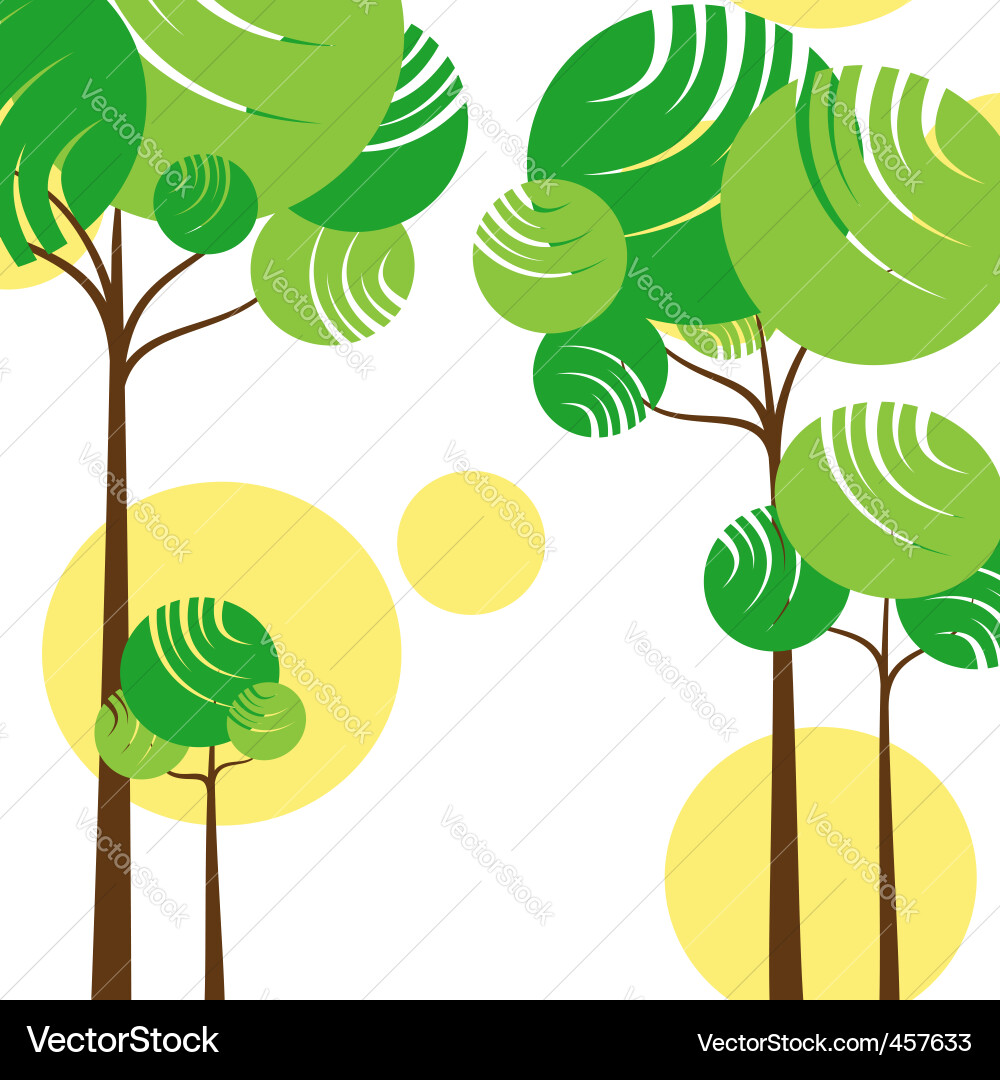 Springtime Tree Background vector image
