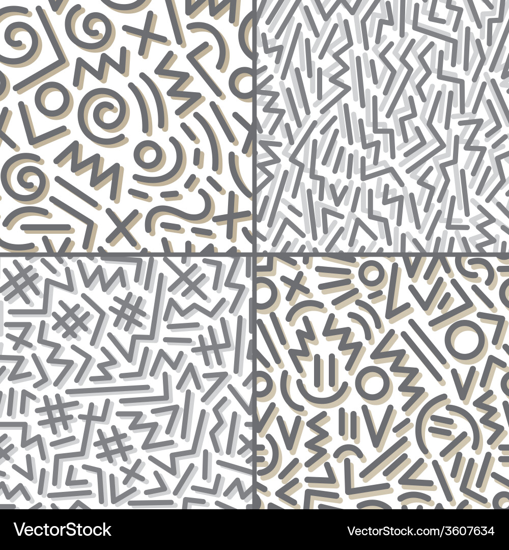 Abstract Line Pattern Set vector image