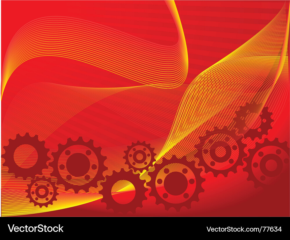 Interlocking Gears Vector Image