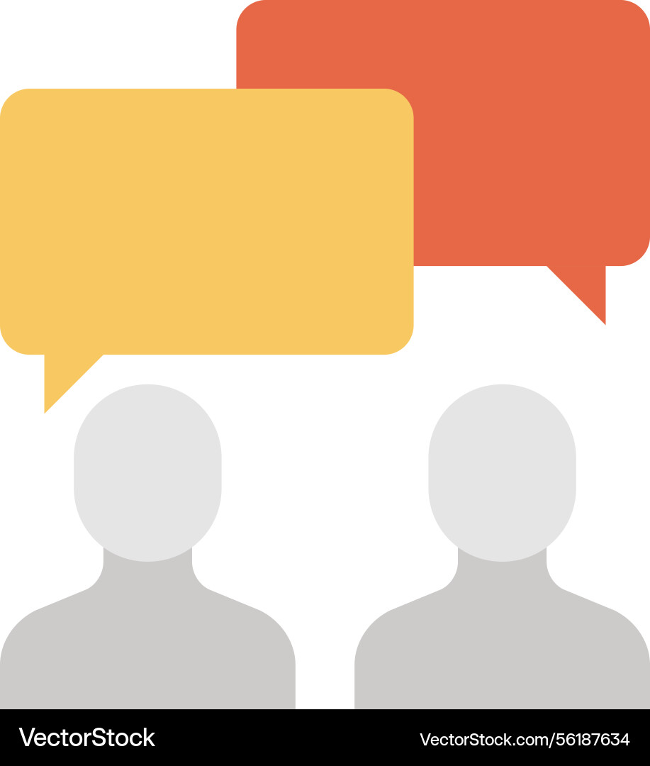 Message bubble flat web icon concept Message bubble flat web icon concept vector image