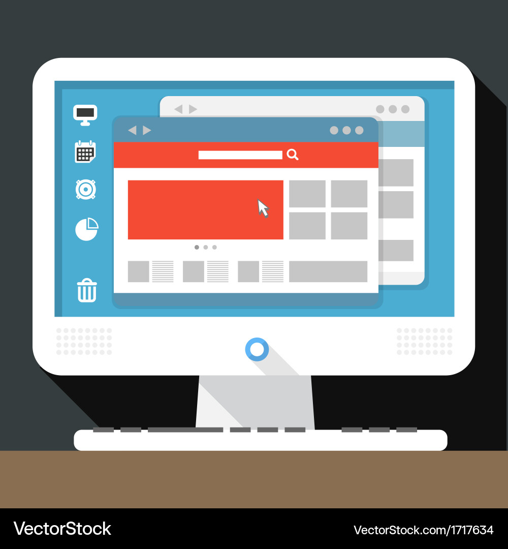 Modern Desktop Computer vector image