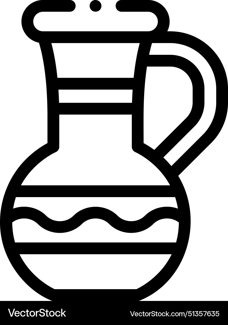 Amphora icon thin linear style design isolated Amphora icon thin linear style design isolated Vector Image