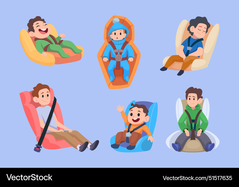 Baby car seat kids special safety places Baby car seat kids special safety places vector image