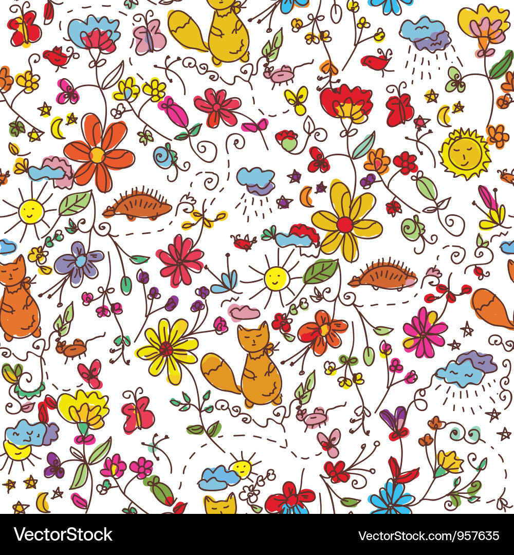 Charming Floral Pattern vector image