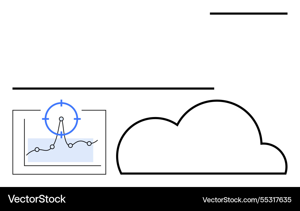 Cloud computing with data analytics visualization Vector Image