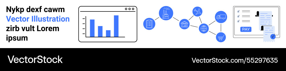 Data analytics and workflow integration across Data analytics and workflow integration across vector image