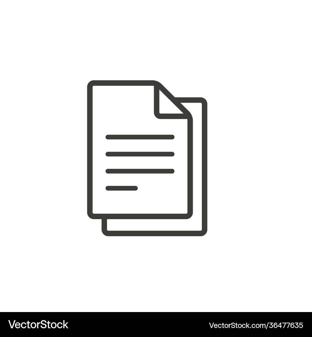 Document Icon - File Copy Vector Image